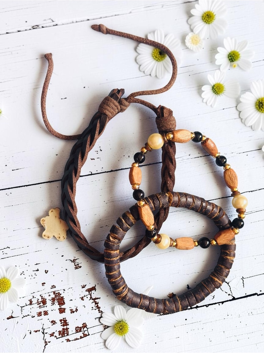 Set of 3 Boho Elasticized Bracelets